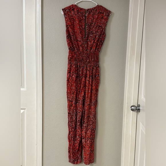 MAJE Pioma Smocked Leopard-Print Jumpsuit Women's
Size 36 - Picture 3 of 12